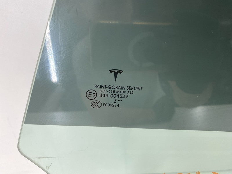 E9 43R-004529 ⭕ 17-23 Tesla Model 3 Rear Driver Side Door Window Glass Left LH Single Pane OEM