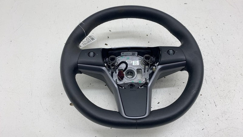 ⭕ 2020-2024 Tesla Model Y Steering Wheel Leather Black Heated OEM 1490