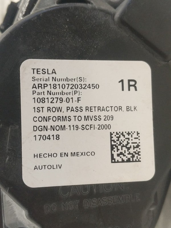 1081279 01 F ⭕ 2017-2023 Tesla Model 3 Front Side Seat Belt & Retractor Right RH 1081279-01-F