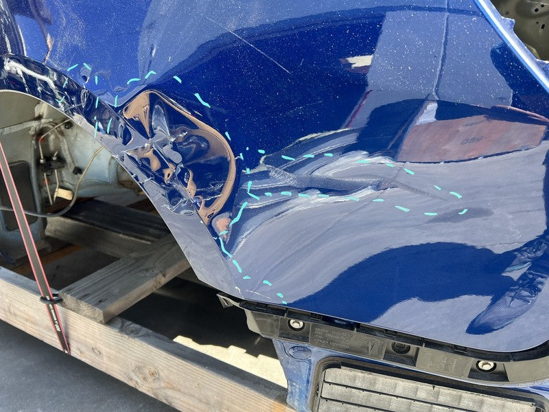 ⭕ 2017-2020 Tesla Model 3 Rear Left Quarter Panel Structural Frame Cut Blue PPSB