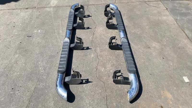 ⭕ 14-19 Silverado 1500 Crew PAIR Left & Right Running Board Nerf Bar Step Chrome