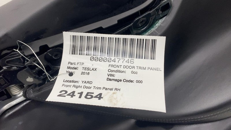 2016-2020 Tesla Model X Front Passenger Side Door Panel Trim Card Cover Right RH