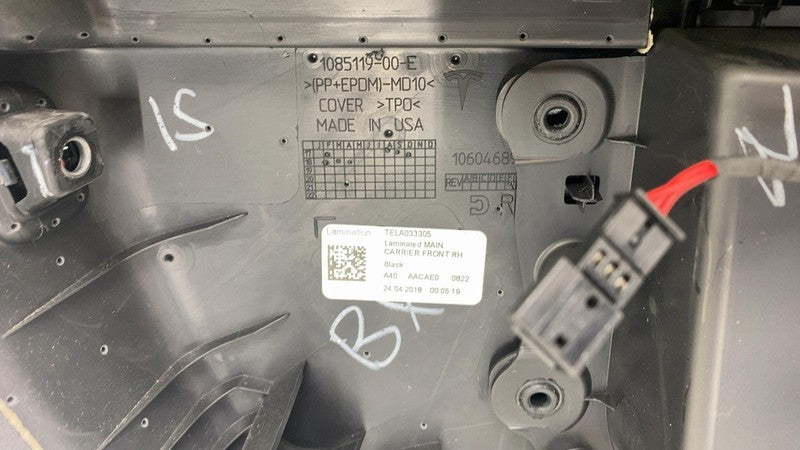 1085119-00-E ⭕ 17-20 Tesla Model 3 Front Passenger Side Interior Door Panel Trim Card Right