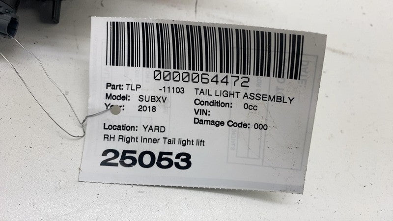 ⭕2018 2019 Subaru XV Crosstrek Rear Passenger Side Liftgate Taillight Lamp Right