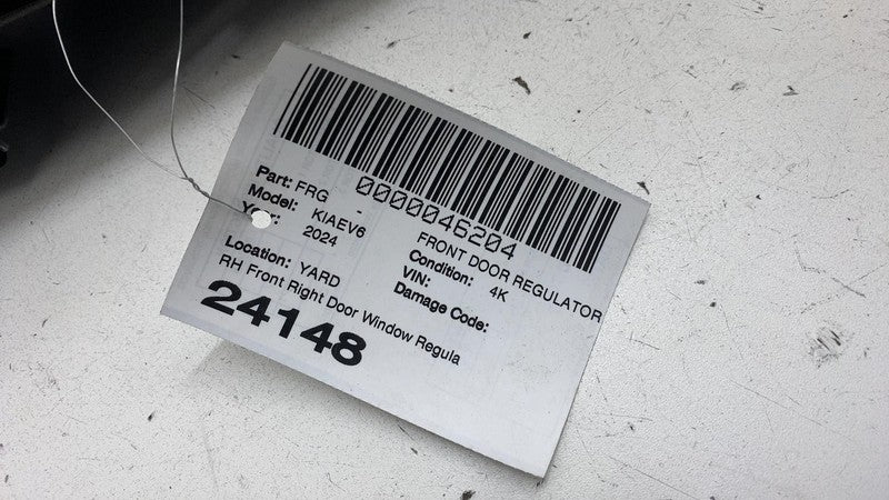 82480CV010 2022-2024 Kia EV6 Front Passenger Door Window Regulator & Motor + Carrier Right