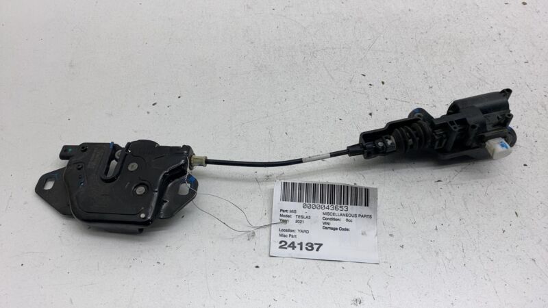 2020-2023 Tesla Model Y 3 Hood Latch Double Pull Single Actuator w/ Cable Assy