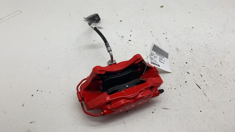 ⭕ 2016-2020 Tesla Model X Rear Caliper w/ Brake Hose Line Left Red 102