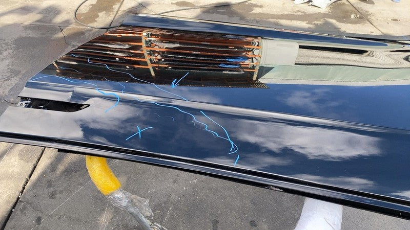 2021-2023 Tesla Model X MX Front Driver Side Door Shell Panel Left LH Black PBSB