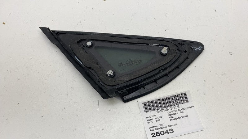 LJ8BR297B00B ⭕ 2021-2023 Ford Mustang Mach-E Rear Right Quarter Window Glass LJ8B-R297B00-B