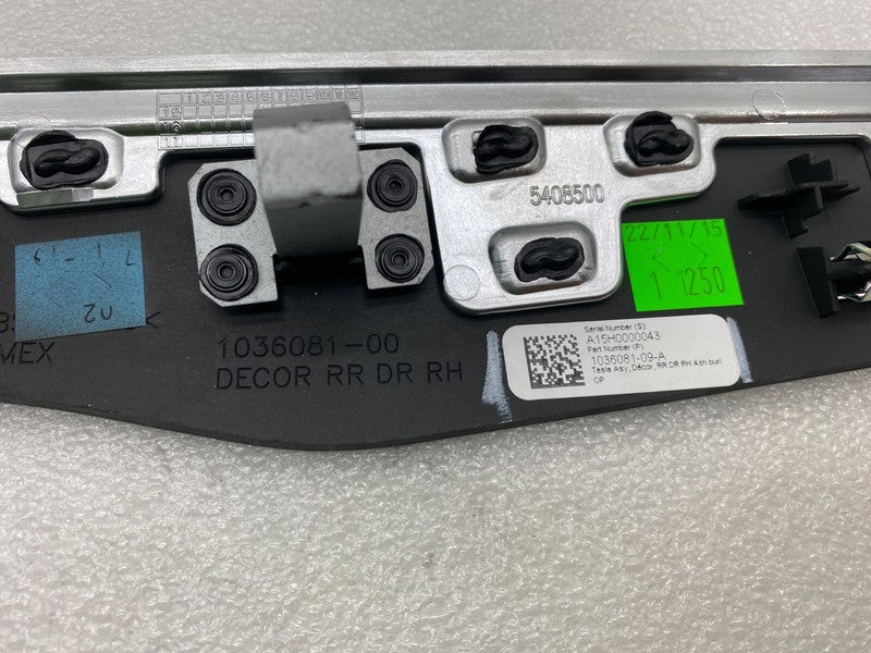 1036081 ⭕2016-2020 Tesla Model X SET of Front & Rear Left & Right Door Molding Trim Assy