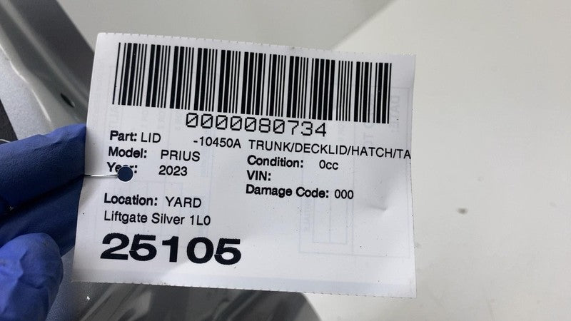 ⭕ 2023-2024 Toyota Prius Rear Trunk Tailgate Hatch Liftgate Assy Silver - 1L0