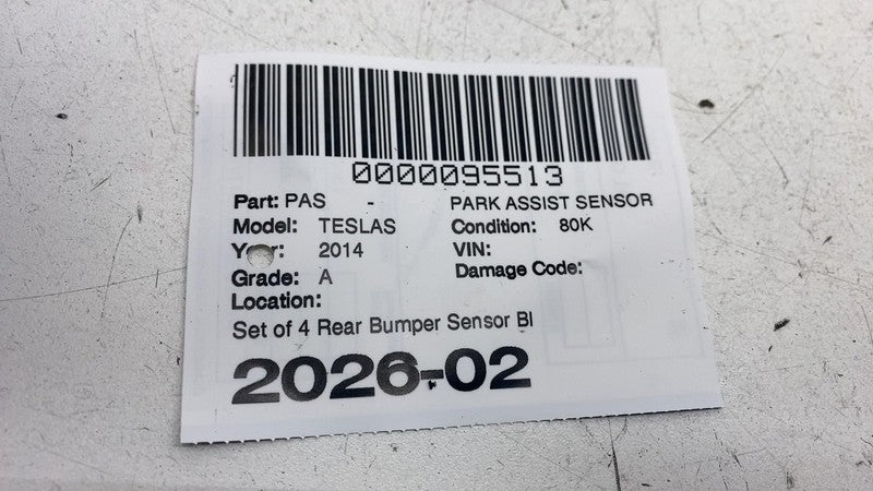 ⭕ 12-15 Model S SET of 4 Rear Bumper Park Assist Sensor Blue PMMB 1014