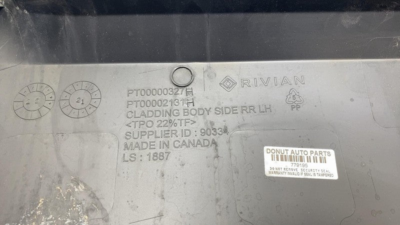 PT00002131 H ⭕ 2022-2024 Rivian R1T Rear Left Door Cladding Lower Body Trim Cover PT00000327H