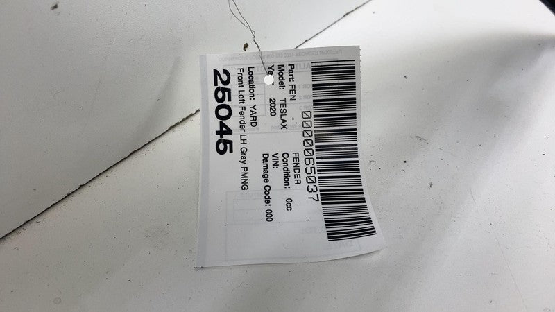⭕ 2016-2020 Tesla Model X Front Driver Side Fender Shell Panel Left Gray - PMNG