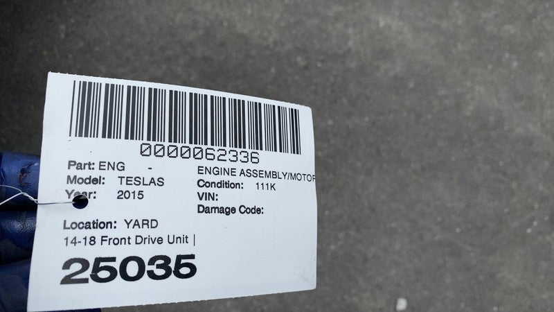 ⭕ 2014-2018 Model S X Electric Engine Motor Front Small Drive Unit 103