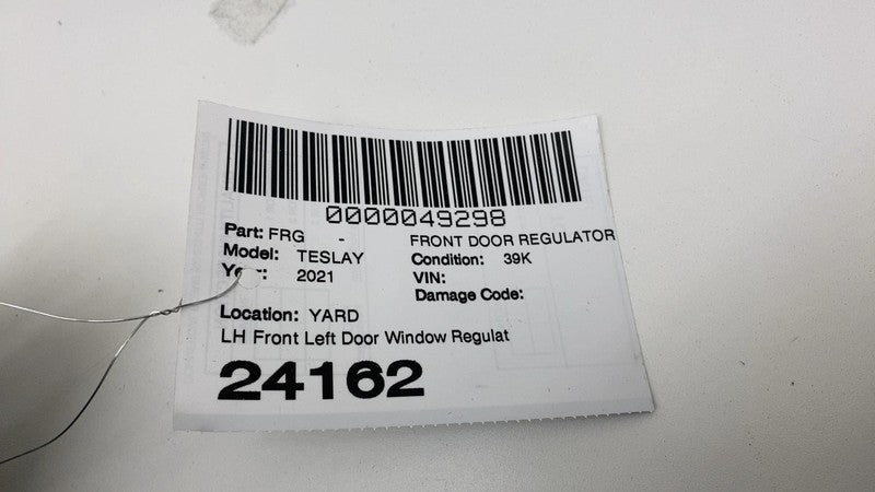 149551000C 2020-2024 Tesla Model Y Front Left Window Regulator & Motor w/ Closeout Carrier