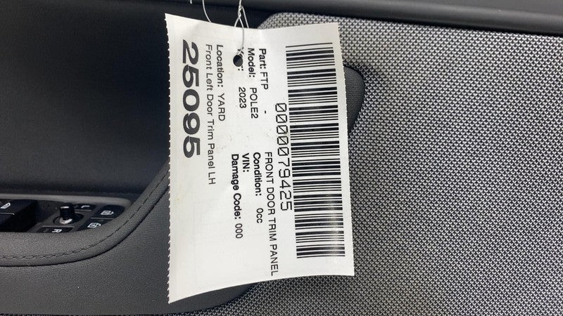 31438477 ⭕ 21-24 Polestar 2 Front Driver Side Interior Door Panel Trim Cover Black Left