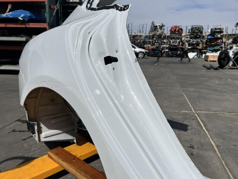 2012-2016 Tesla Model S Rear Quarter Panel Structural Cutout Right RH White PBCW