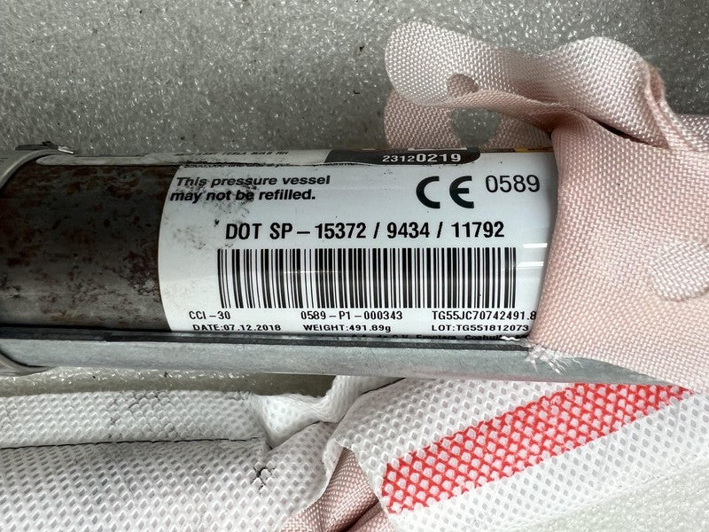 1005262 00 H 2012-2020 Tesla Model S Passenger Side Roof Curtain Safety Airbag Right Assembly