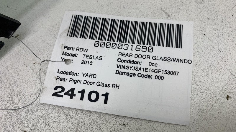 ⭕2012-2020 Tesla Model S MS Rear Passenger Side Door Window Glass Righ