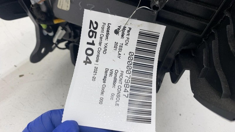 ⭕ 2021-2024 Tesla Model Y Front Floor Center Console Armrest & Carrier Assembly