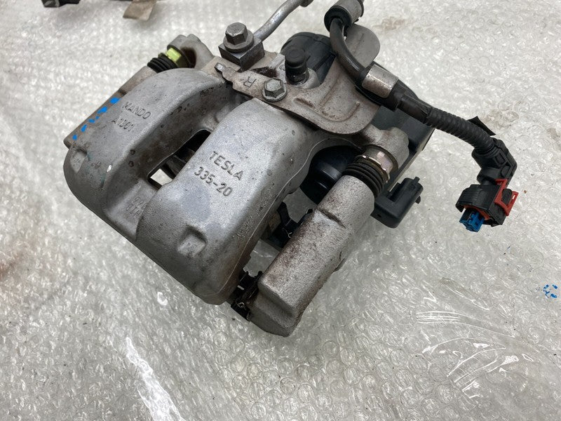 104462400H ⭕ 2017-2025 Tesla Model 3 Rear Right Caliper + Brake Hose Line BASE 1044624-00-H