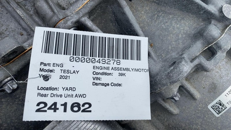 1120990 00 H 2020-2024 Tesla Model Y MY Rear Drive Unit Engine Electric Motor Low Current 3DU