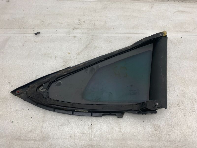 E6 43R-008010 2012-2015 Tesla Model S MS Rear Driver Side Quarter Fixed Glass Left LH Assembly