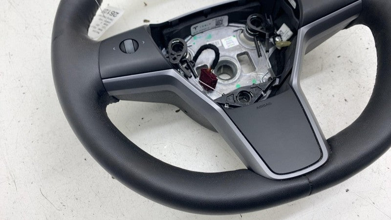 ⭕ 2020-2024 Tesla Model Y Steering Wheel Leather Black Heated OEM 1490