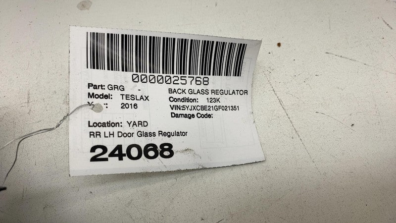 ⭕ 2016-2020 Tesla Model X Rear Left Door Window Regulator & Motor 1028