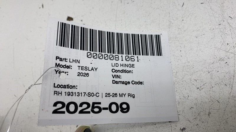 ⭕ 2025 2026 Tesla Model Y Rear Passenger Side Liftgate Hinge Right 193