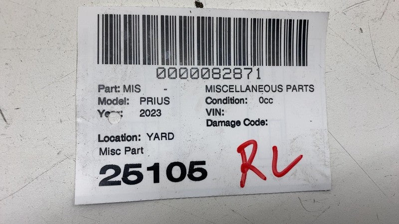 75762 ⭕ 2023-2025 Toyota Prius Rear Driver Side Door Window B-Pillar Applique Left LH