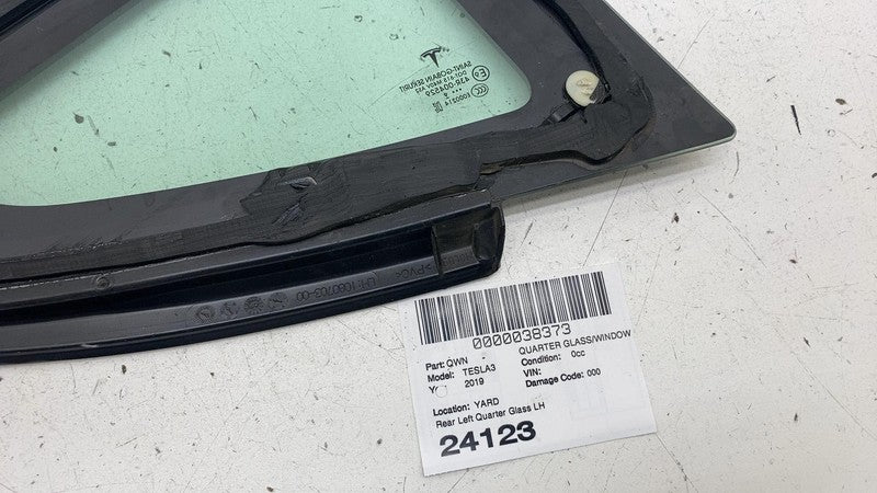 1080703-00 ⭕ 2017-2020 Tesla Model 3 Rear Driver Quarter Fixed Window Glass Left 1080703-00