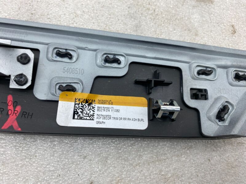 1036081-19-B 2016-2020 Tesla Model X Rear Passenger Door Decor Trim Molding Ash Wood Right RH