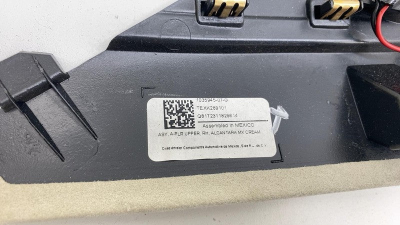 2016-2020 Tesla Model X MX Front Passenger Side A-Pillar Upper Trim Co