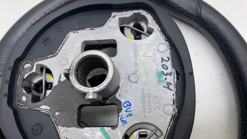 110532469F ⭕ 2017-2020 Tesla Model 3 M3 Steering Wheel Leather Black Assembly 1105324-69-F