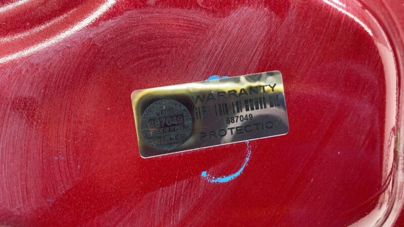2012 2013 2014 2015 Tesla Model S Rear Driver Side Door Shell Panel Left LH Red