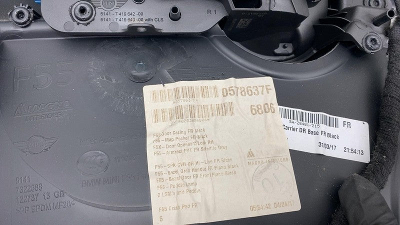 2015-2020 Mini Cooper S F55 Front Passenger Door Panel Cover Trim Cream Right RH