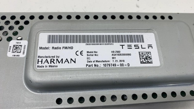 107974900D ⭕ 2017-2023 Tesla Model 3 Harman Becker Radio FM/HD Receiver Module 1079749-00-D