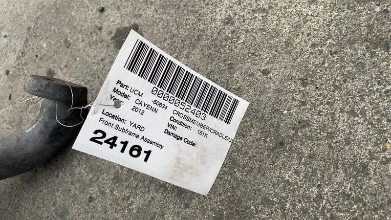 7L0407747A 2011-2018 Porsche Cayenne Front Subframe Crossmember Cradle w/ Stabilizer Bar