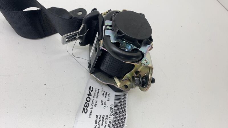 1081281 01 G 2017-2023 Tesla Model 3 Rear Left or Right 2nd Row Seat Belt Retractor Black OEM