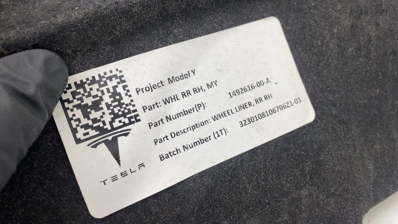 149261600A ⭕ 20-23 Model Y Rear Right Wheel Arch Fender Liner Splash Shield RH 1492616-00-A