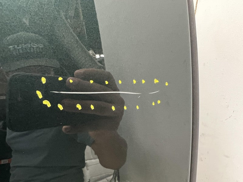 ⭕ 12-15 Tesla Model S Front Passenger Side Door Shell Panel Right Gree