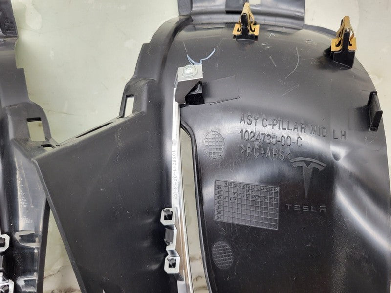 1024730 00 C ⭕ 16-20 Model S Rear Left & Right C-Pillar Middle Trim 1024730-00-C/1024732-00-C