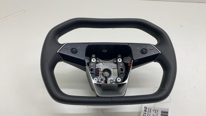 169255100D ⭕ 24-25 Tesla Cybertruck Front Driver Steering Wheel Square Black 1692551-00-D