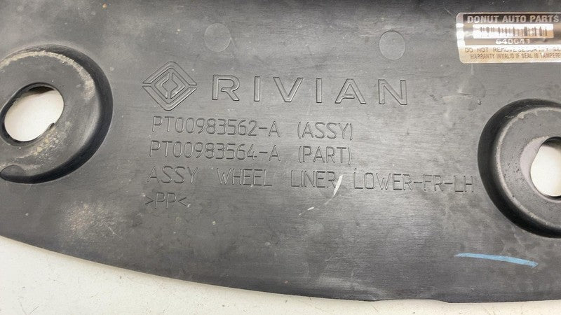 ⭕ 2025 Rivian R1S Front Left Fender Wheel Liner Lower Splash Shield PT