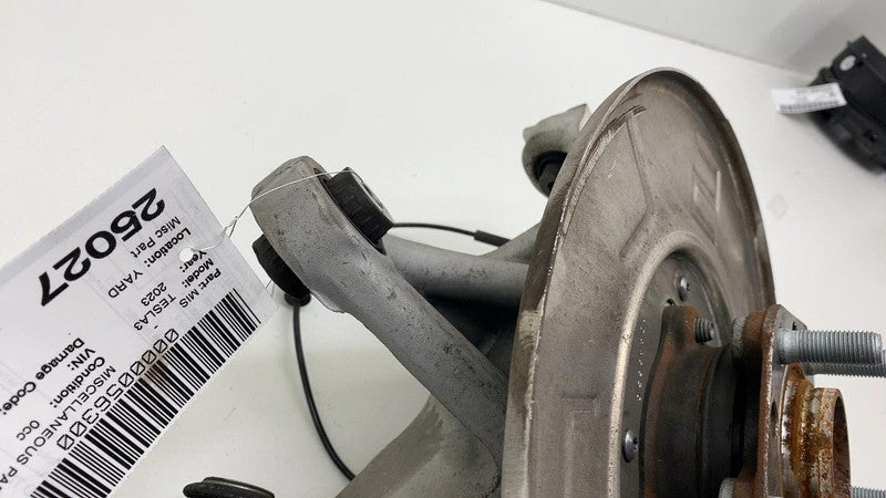 104441100G 2017-2023 Tesla Model 3 Rear Left Suspension Knuckle Spindle w/ Shield & ABS RWD