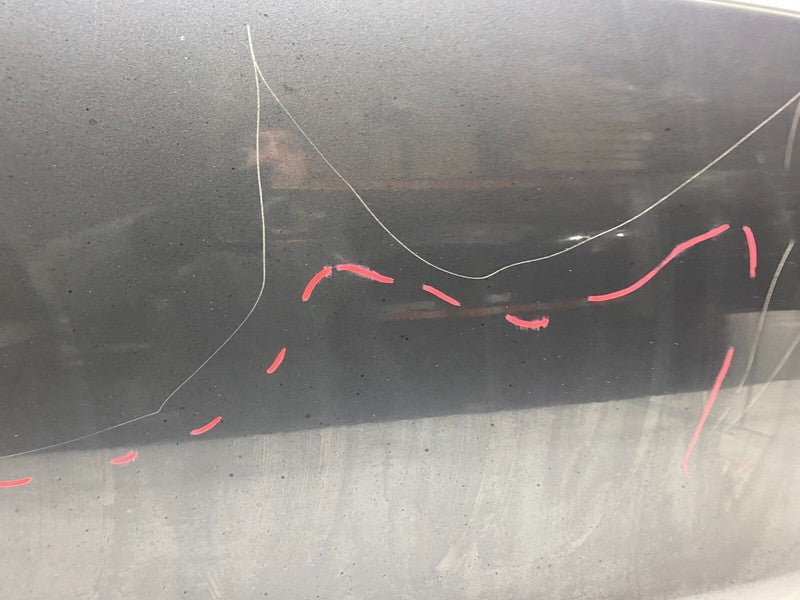 100585500F ⭕ 12-15 Tesla Model S Front Passenger Side Door Shell Panel Right 1005855-00-F