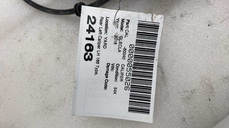 2016-2019 Mercedes-Benz GLE350 Rear Driver Side Caliper w/ Brake Hose Line Left