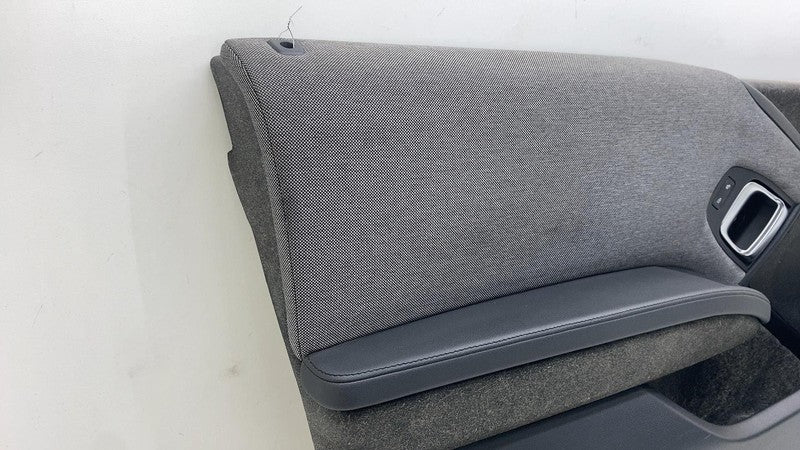 ⭕ 14-21 BMW i3 I01 Front Driver Side Interior Door Panel Trim Cover Gray Left LH